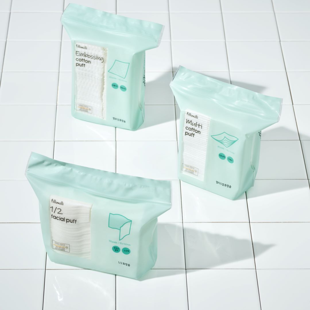 Fillimilli 1/2 Facial Puff (100pcs) - Shop K-Beauty in Australia