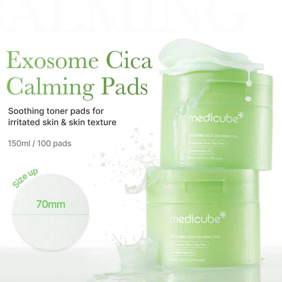 MEDICUBE Exosome Cica Pad 100Pcs - Shop at Glowii Beauty