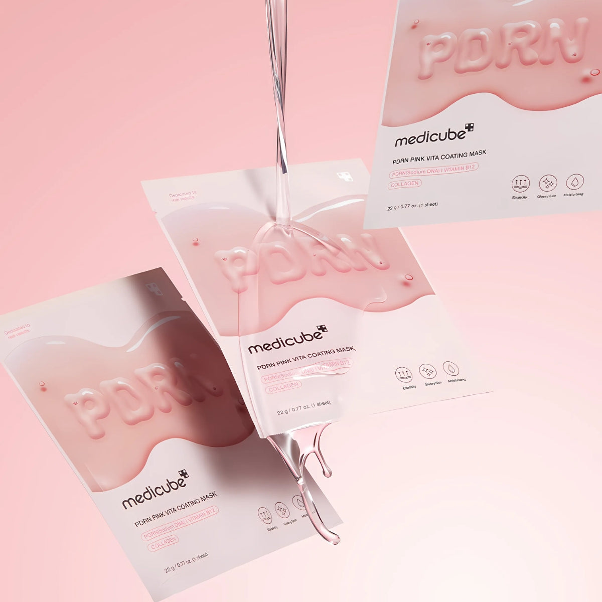 MEDICUBE PDRN Pink Vita Coating Mask 1Pc - Shop at Glowii Beauty