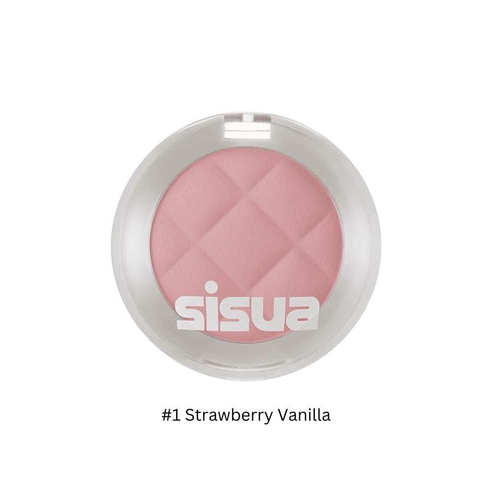 Display photo of UNLEASHIA SISU butter waffle dough blusher in shade #1 strawberry vanilla
