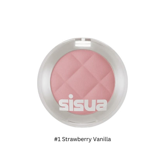 Display photo of UNLEASHIA SISU butter waffle dough blusher in shade #1 strawberry vanilla
