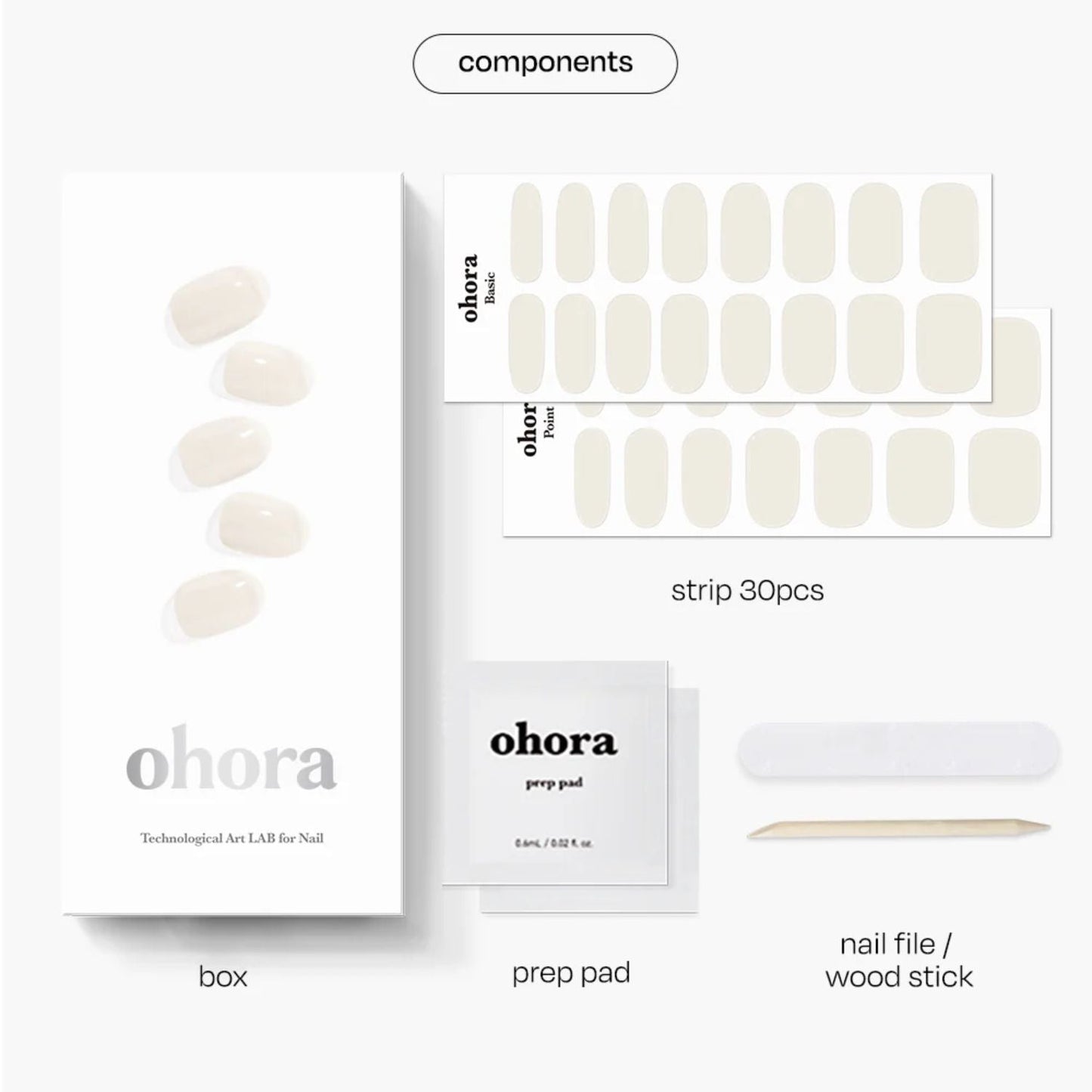 Semi-Cured Gel Nail - W Cream Cotton Starter Kit