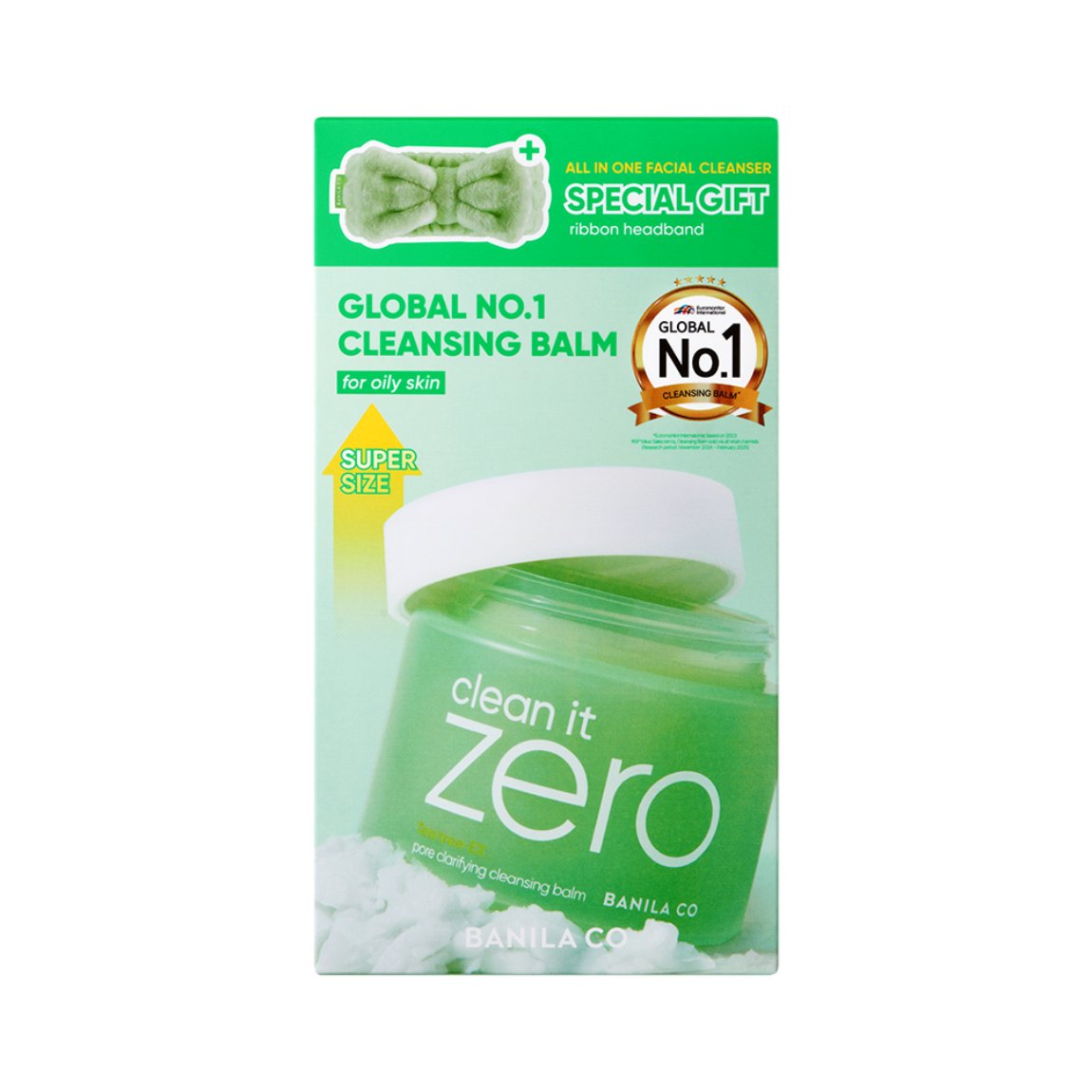 Clean It Zero Cleansing Balm Special Gift Set Pore Clarifying 180Ml + Mint Headband