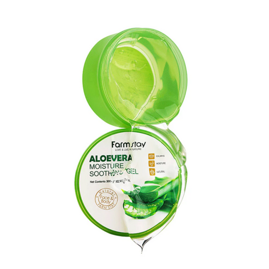 Farmstay Aloevera Moisture Soothing Gel 300ml - Glowii Beauty