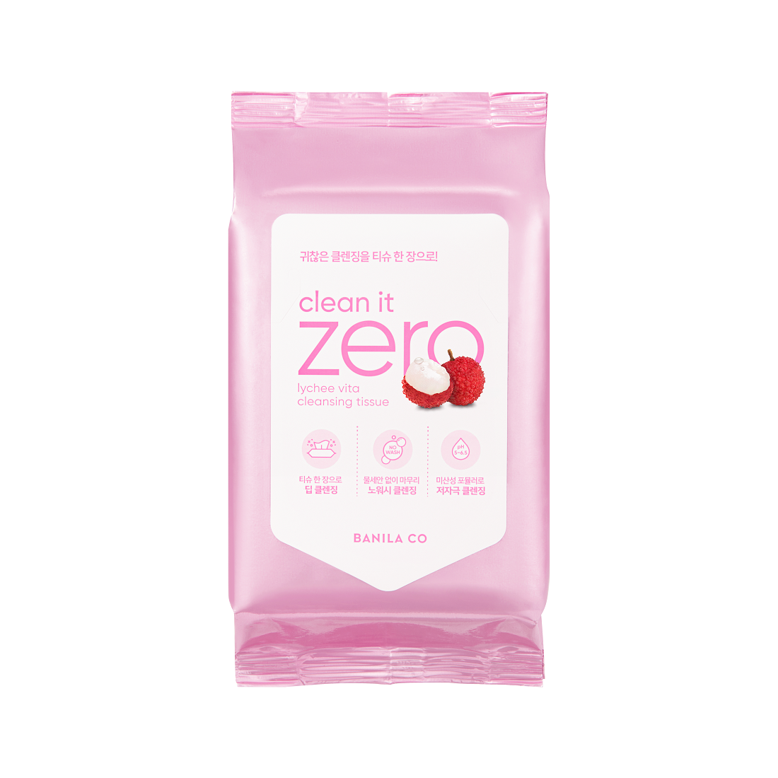 Banila CoClean It Zero Lychee Vita Cleansing Tissue 30ea - Shop at Glowii Beauty