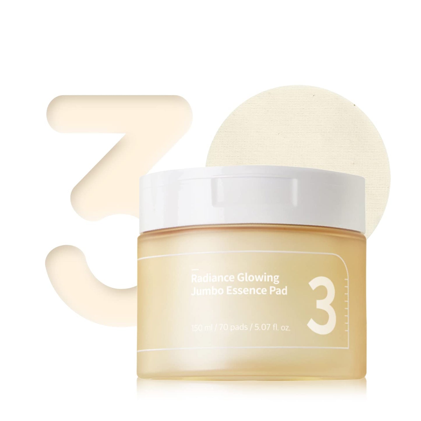 Numbuzin No.3 Radiance Glowing Jumbo Essence Pad (150ml *70ea ) - Glowii Beauty