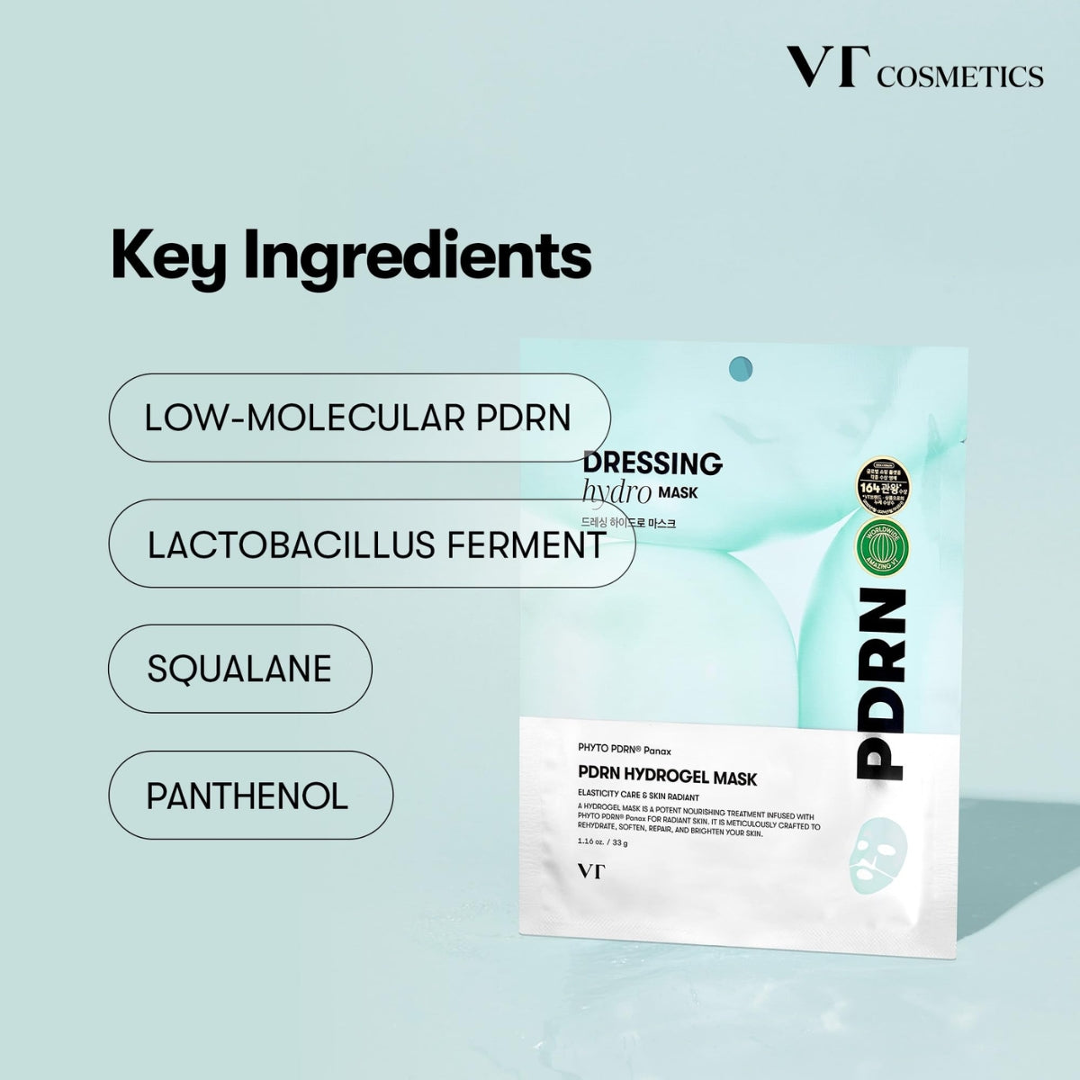 VT Cosmetics PDRN Hydrogel Mask 1Pc - Shop at Glowii Beauty