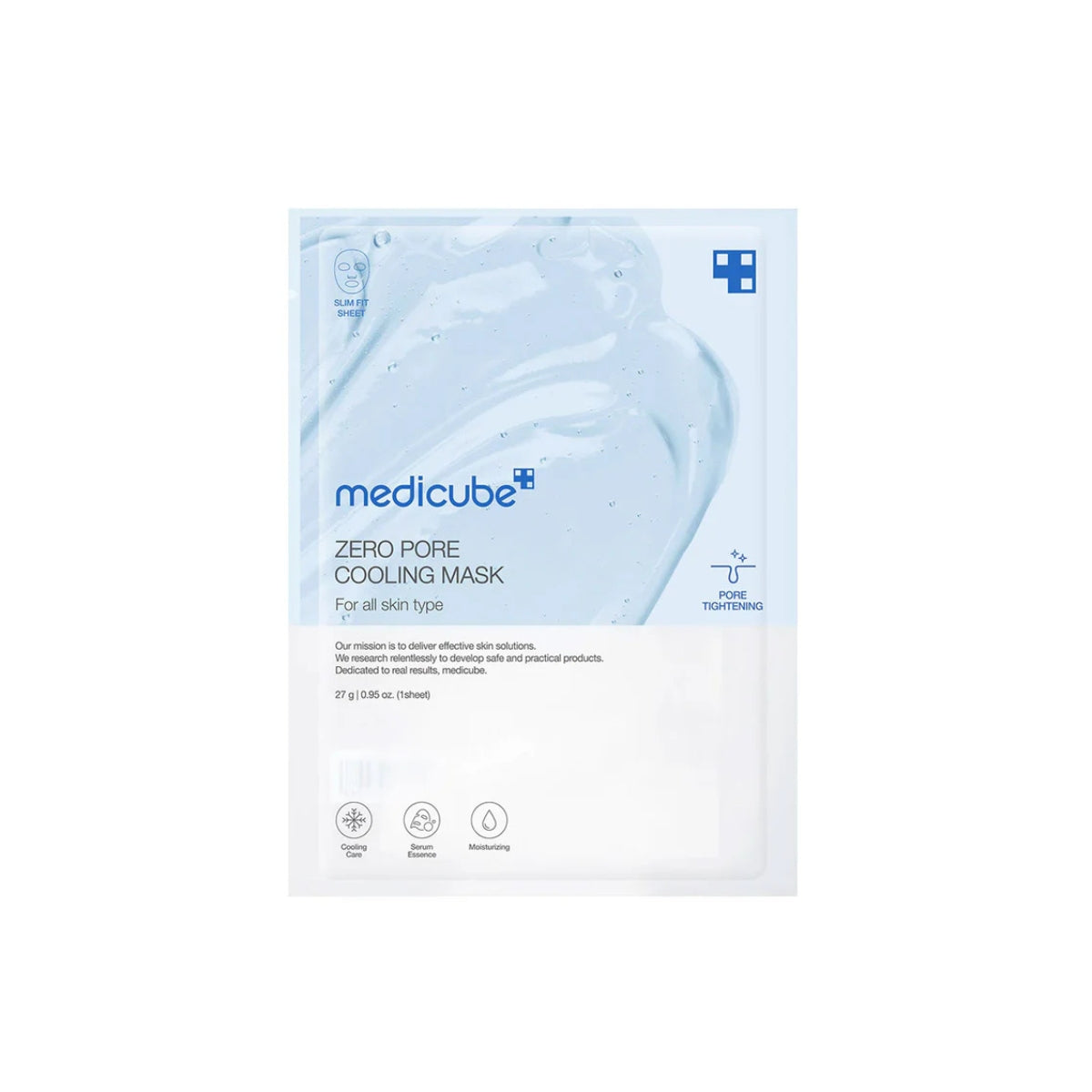 MEDICUBE Zero Pore Cooling Mask 27G 1Pc - Shop at Glowii Beauty