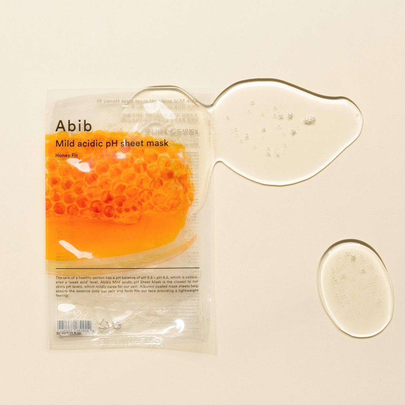 AbibMild Acidic pH Sheet Mask Honey Fit 1pc - Shop now at Glowii Beauty
