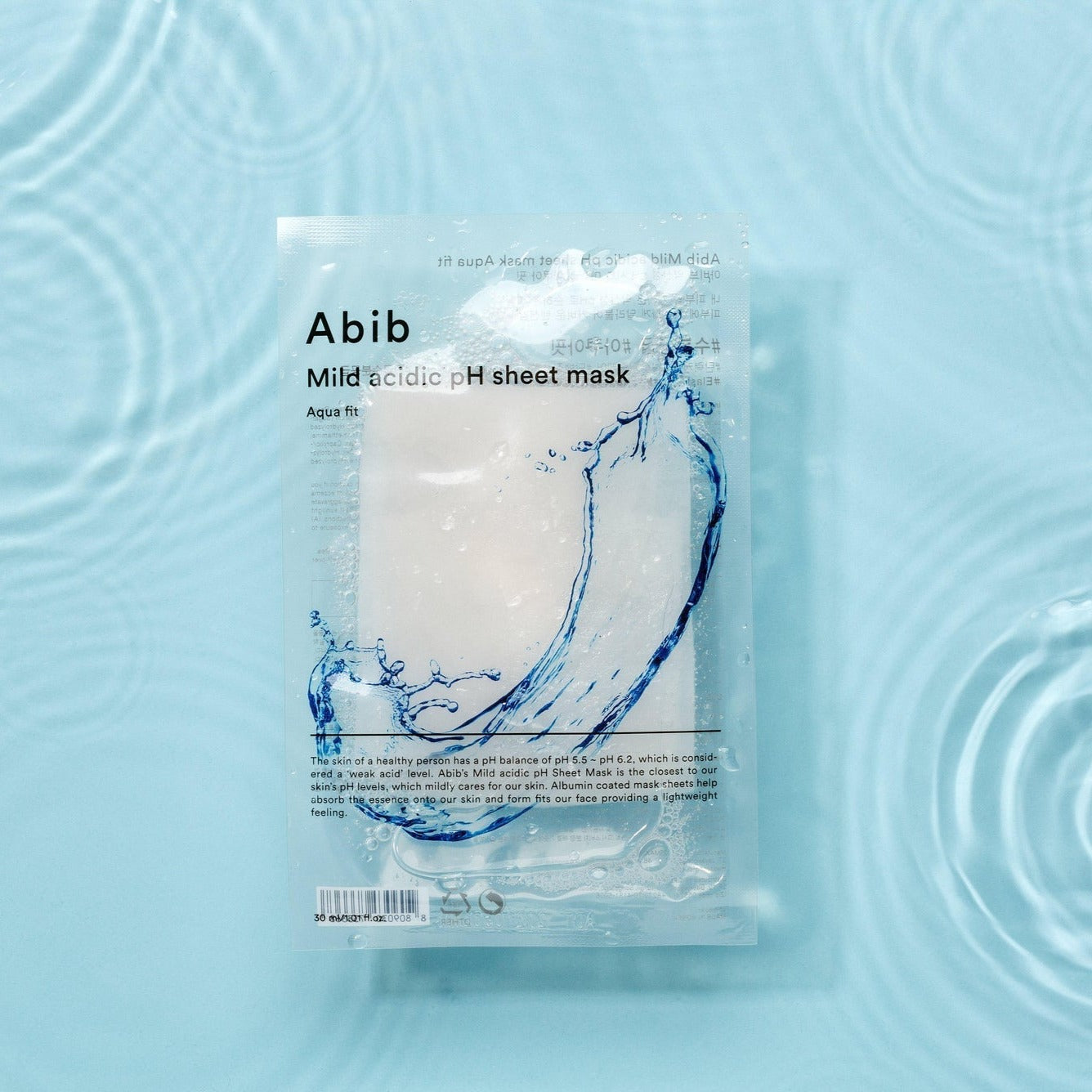 AbibMild Acidic pH Sheet Mask Aqua Fit 1pc - Shop now at Glowii Beauty