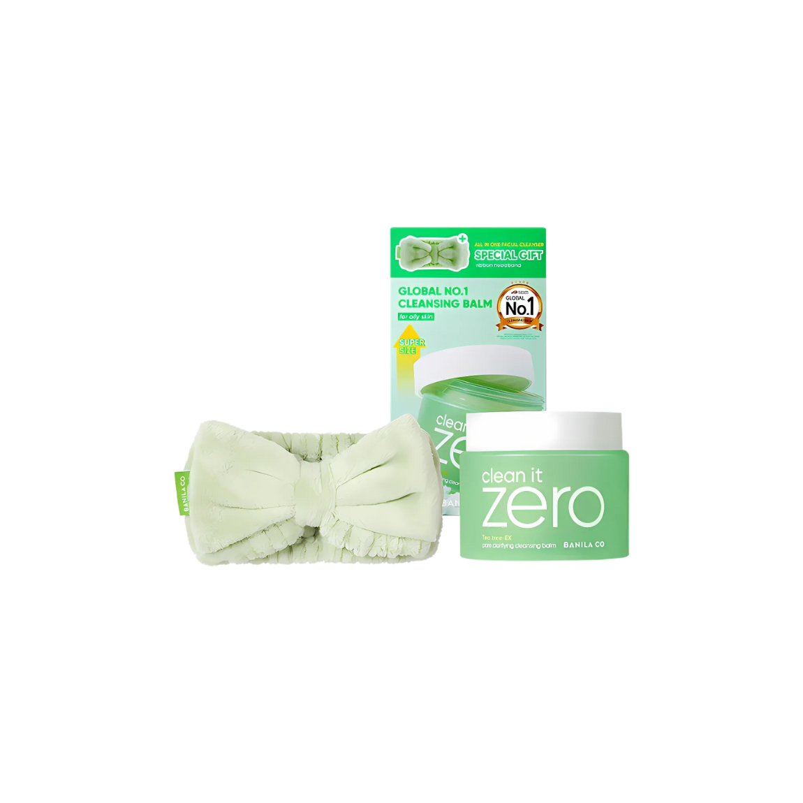 Clean It Zero Cleansing Balm Special Gift Set Pore Clarifying 180Ml + Mint Headband