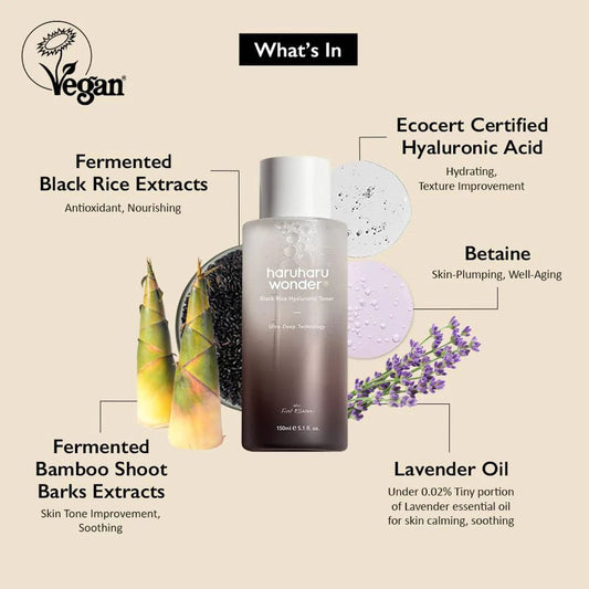 haruharu wonder Black Rice Hyaluronic Toner 150ml - Glowii Beauty