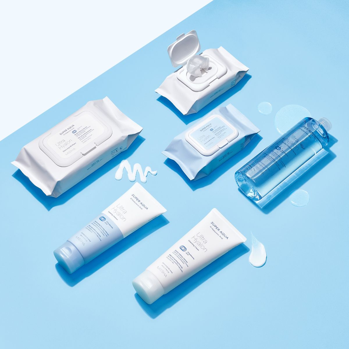 Missha Super Aqua Ultra Hyalron Cleansing Oil Wipes 154ml - Glowii Beauty