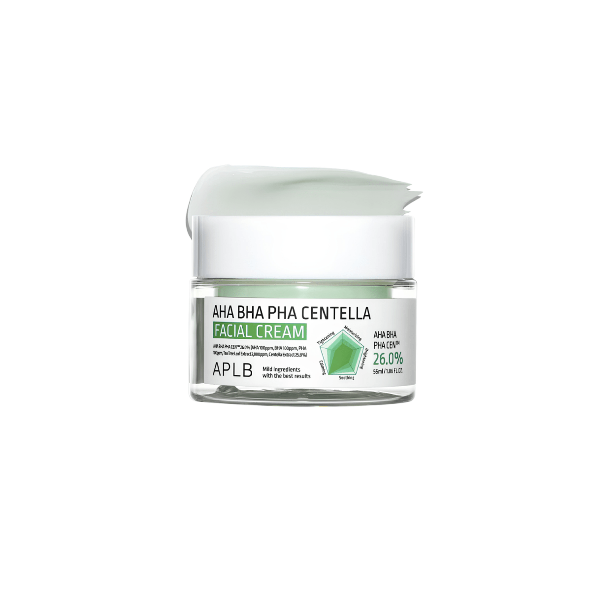 APLB AHA BHA PHA Centella Facial Cream 55ml | Glowii Beauty