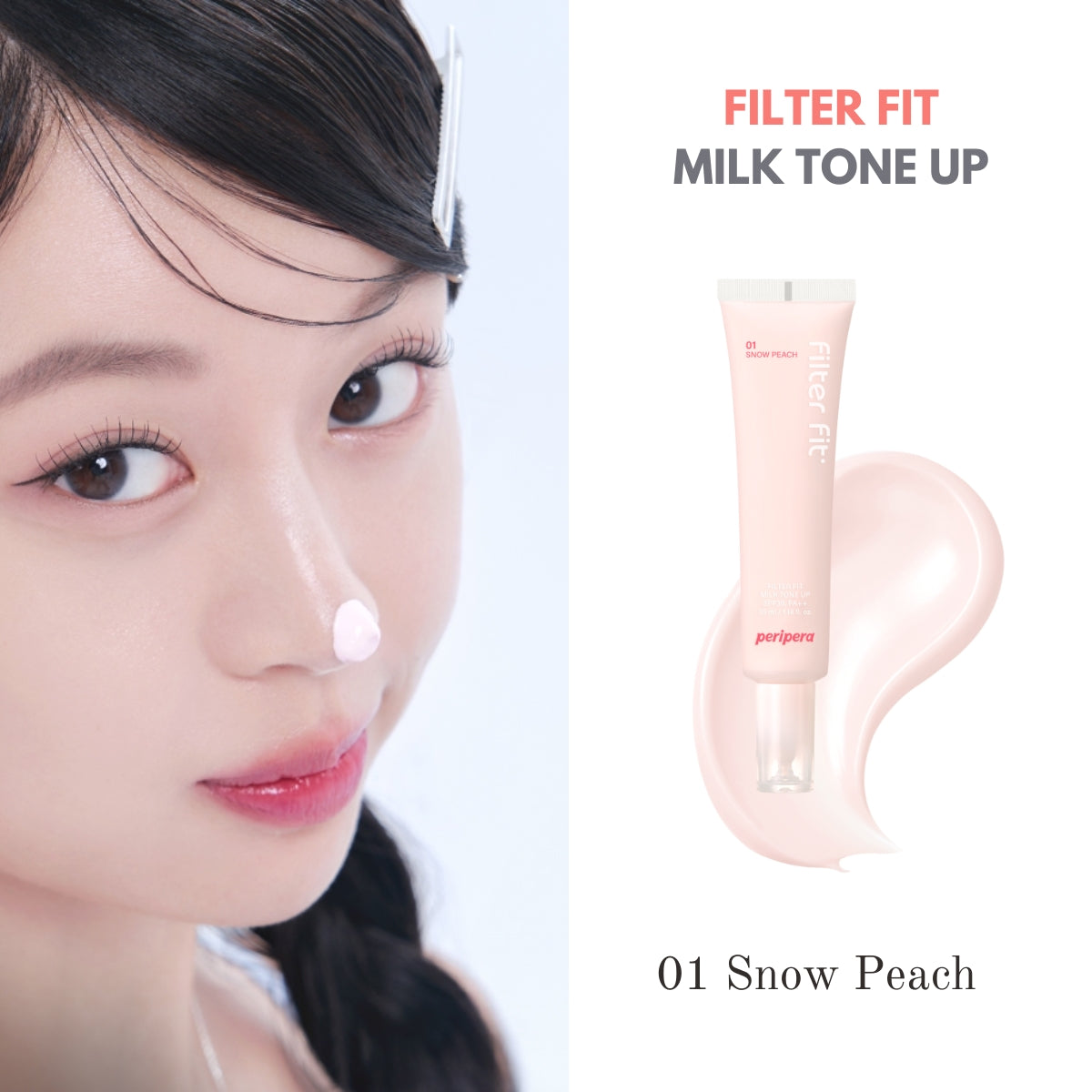 Peripera Filter Fit Milk Tone Up (3 Tones) - Shop now at Glowii Beauty