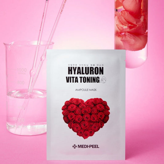 MEDI-PEELHyaluron Vita Toning Ampoule Mask 30ml x 10ea  - Glowii Beauty