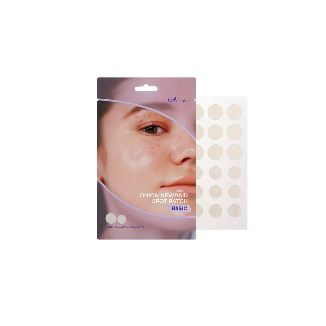 ISNTREE Onion Newpair Spot Patch [Basic] 24 Patches(10Mmx12Ea/12Mmx12Ea)  - Glowii Beauty