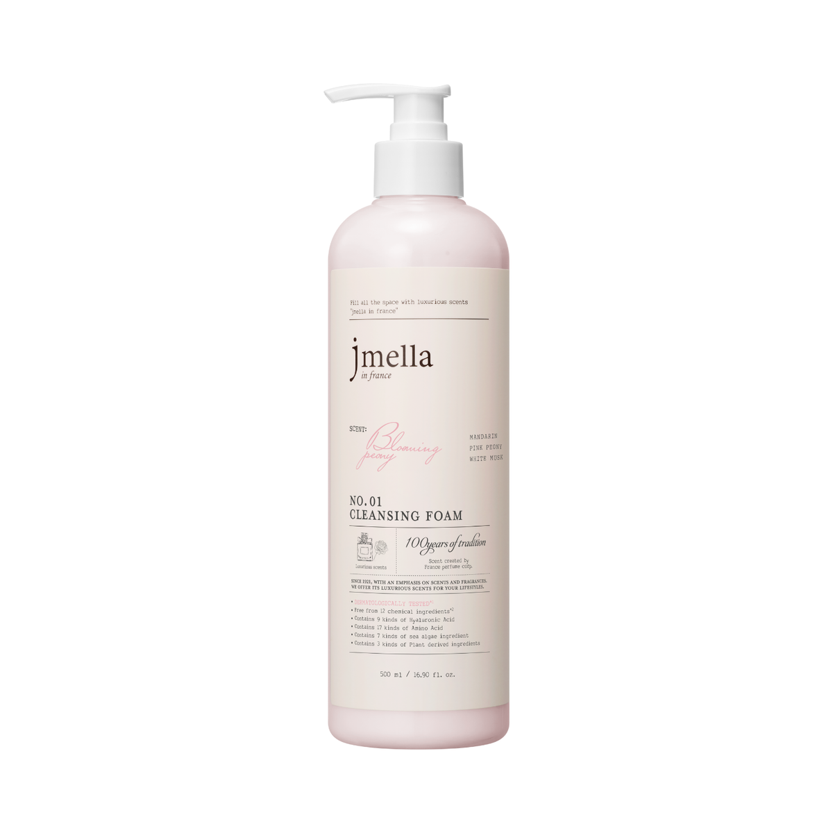 Jmella Blooming Peony Cleansing Foam 500ml - Shop K-Beauty in Australia