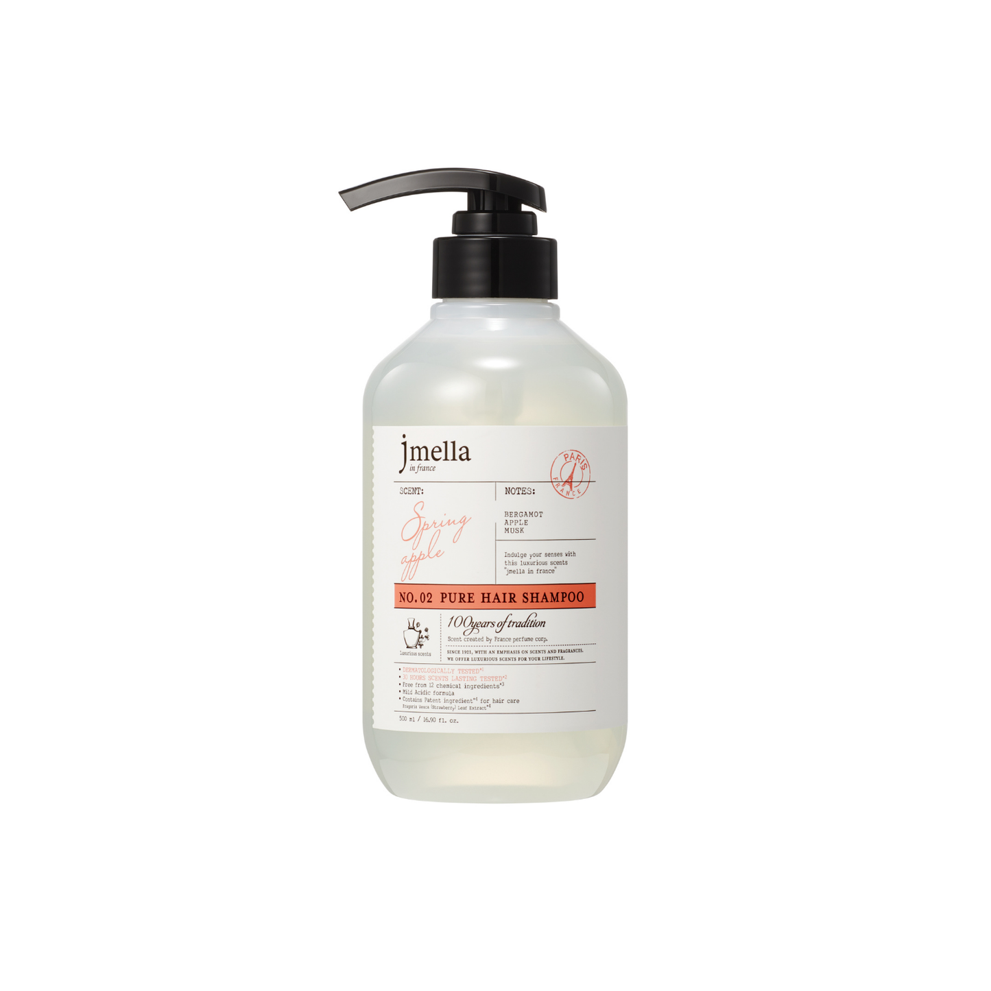 Jmella Pure Spring Apple Hair Shampoo 500ml - Shop K-Beauty in Australia