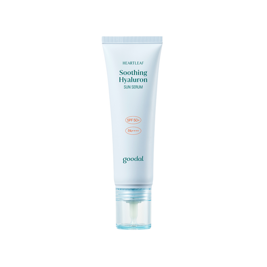 Goodal Heartleaf Soothing Hyaluron Sun Serum SPF 50+ PA++++ 50ml - Shop now at Glowii Beauty