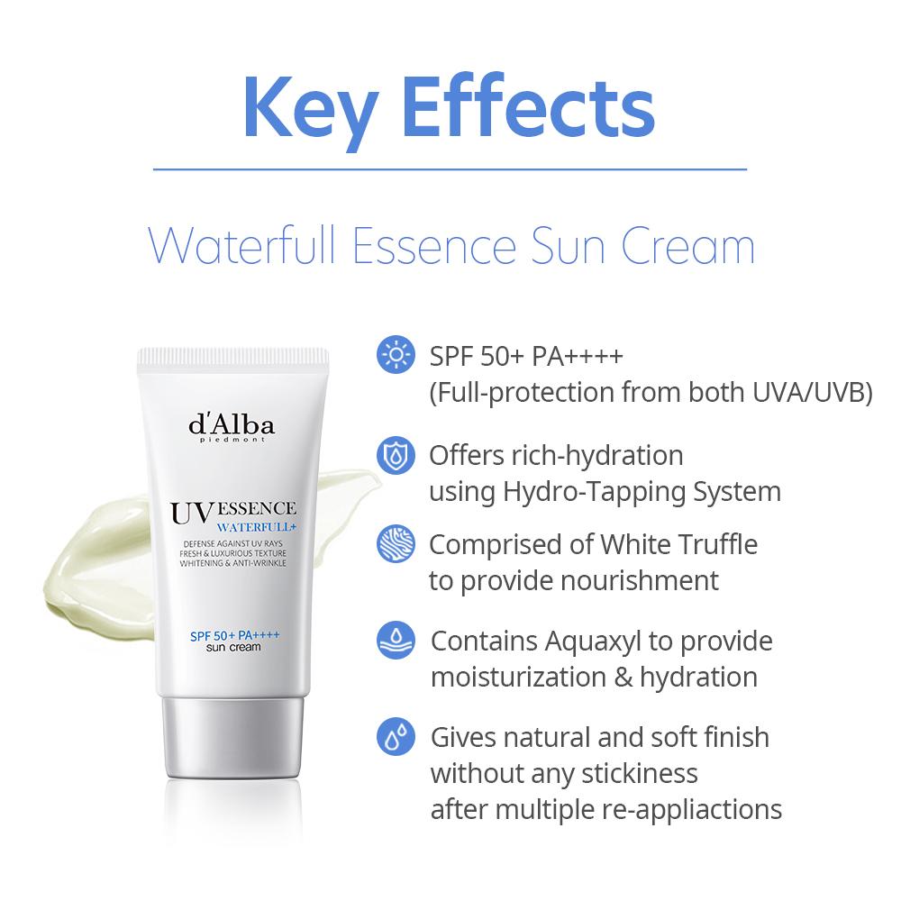 D'Alba Waterful Essence Sun Cream 50Ml - Glowii Beauty