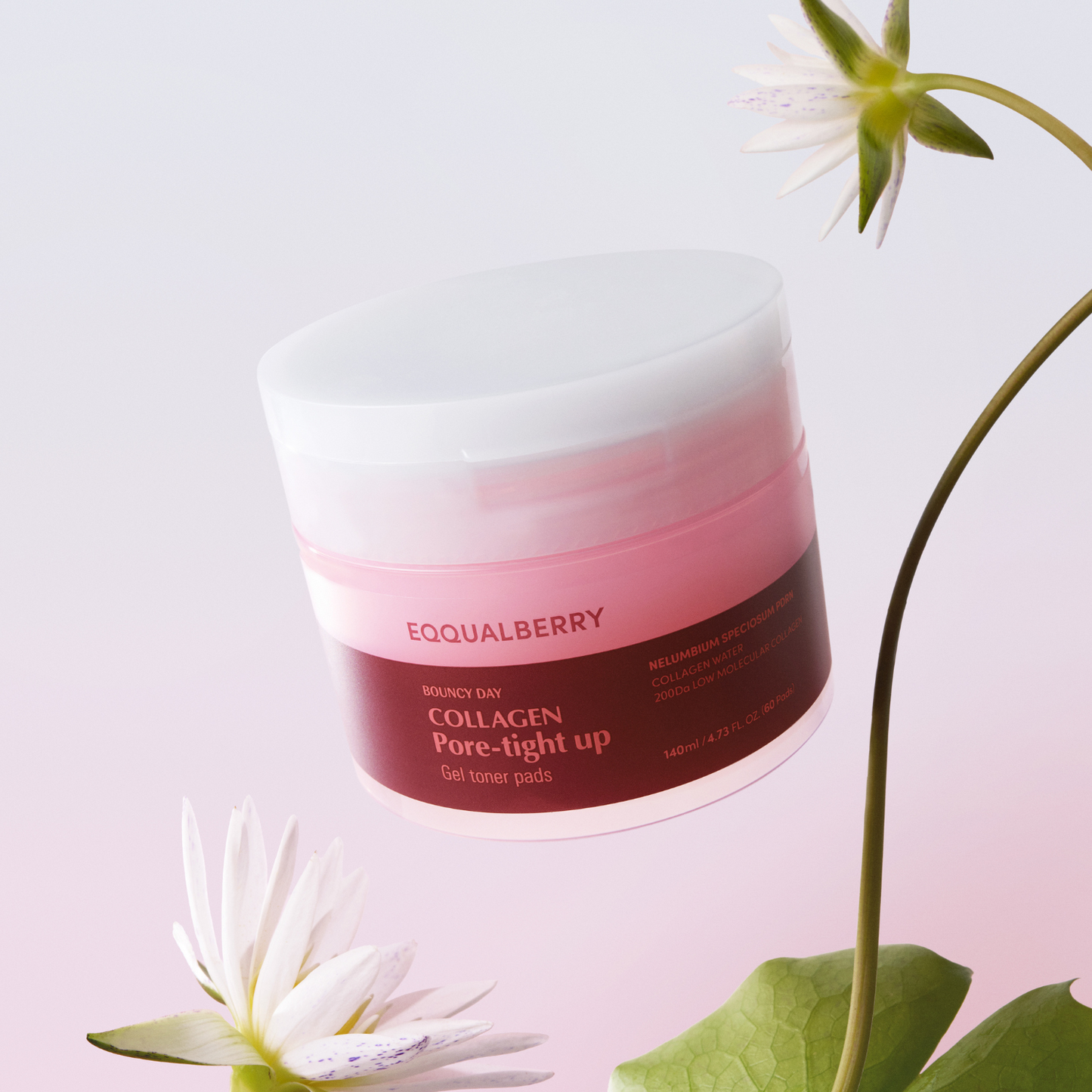 Eqqualberry Collagen Pore Tight Up Gel Toner Pad 60pcs - Shop K-Beauty in Australia