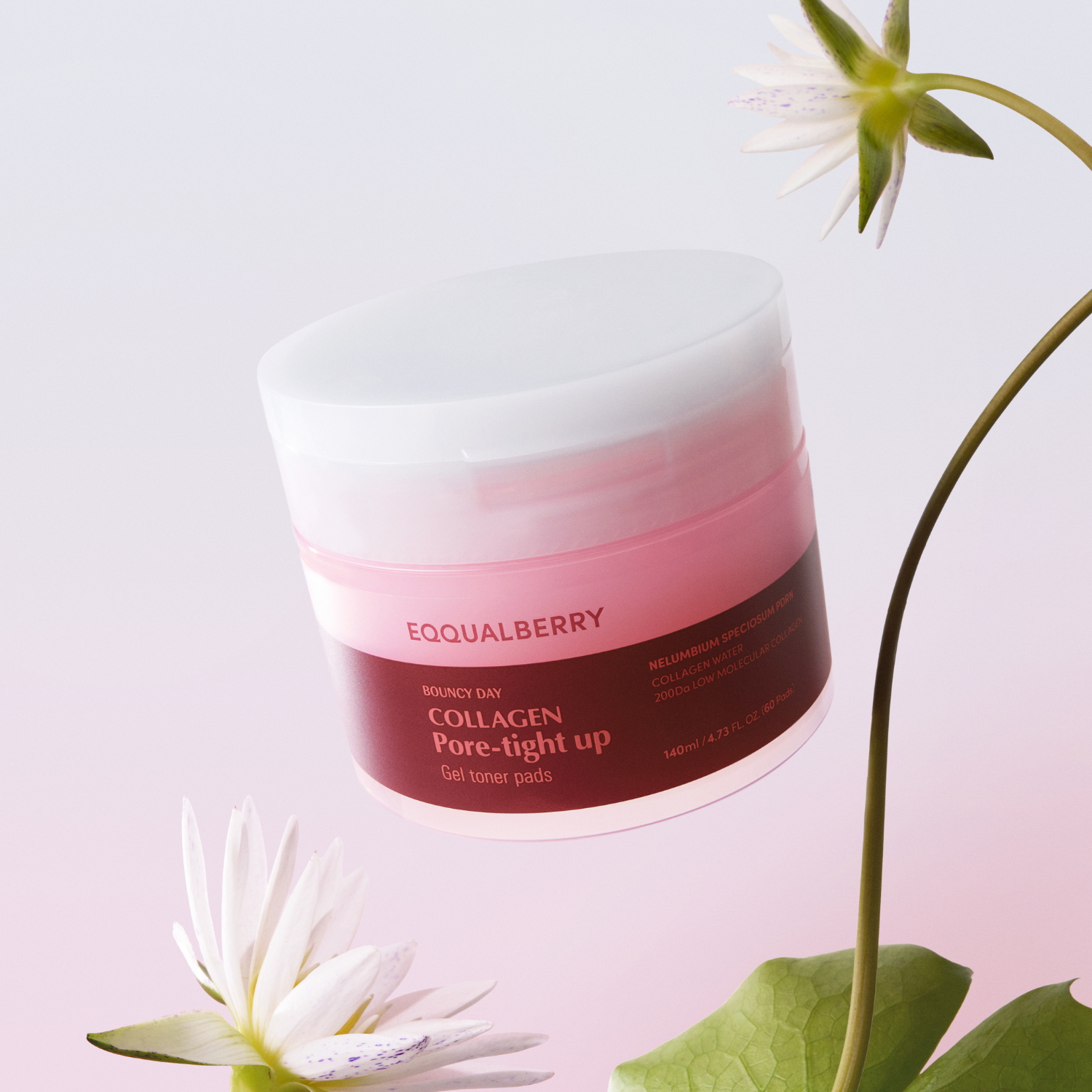 Eqqualberry Collagen Pore Tight Up Gel Toner Pad 60pcs - Shop K-Beauty in Australia