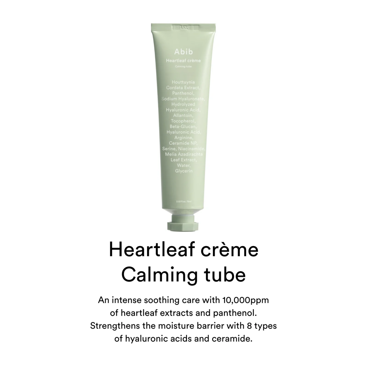 Abib Heartleaf Creme Calming Tube 75ml  - Glowii Beauty