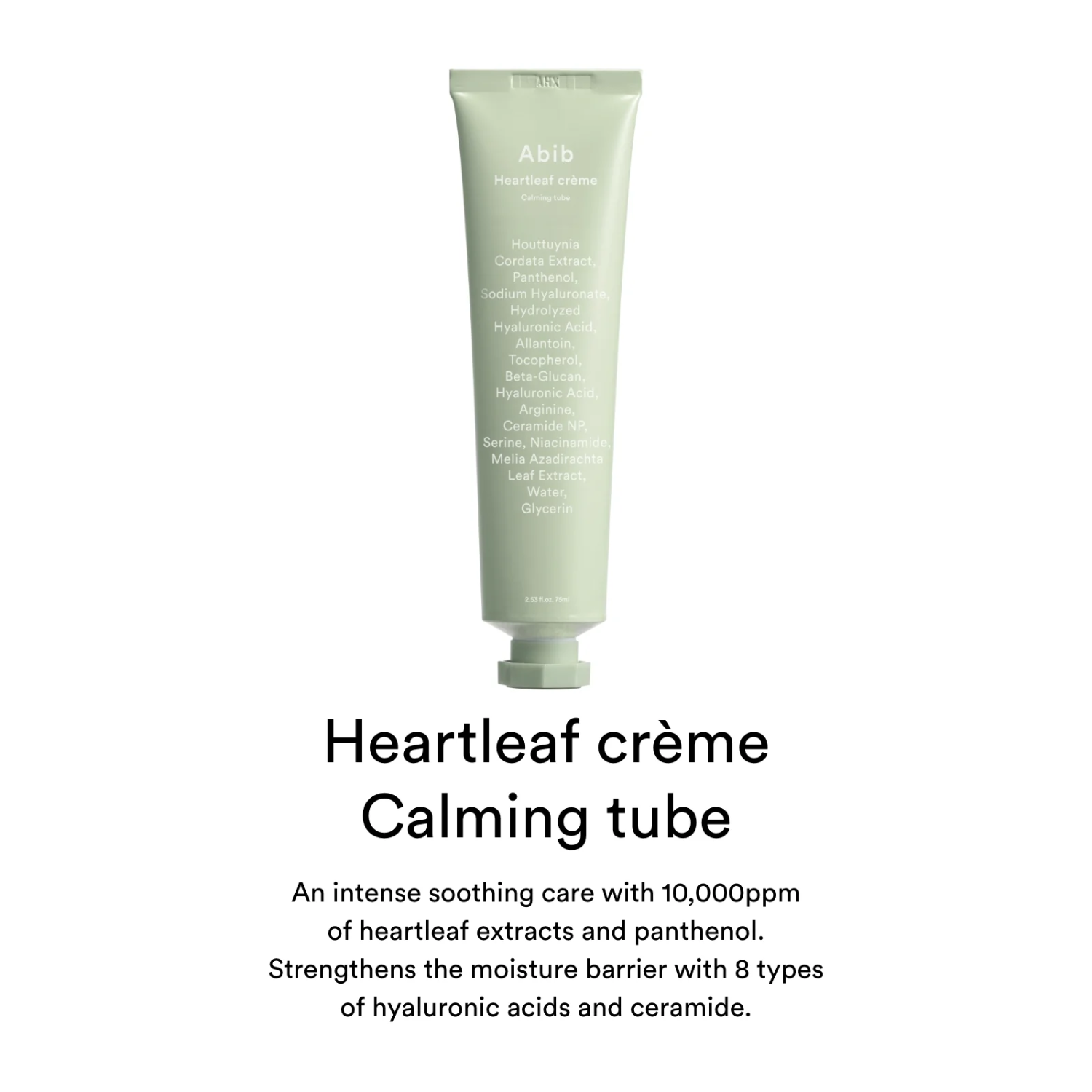 Abib Heartleaf Creme Calming Tube 75ml  - Glowii Beauty