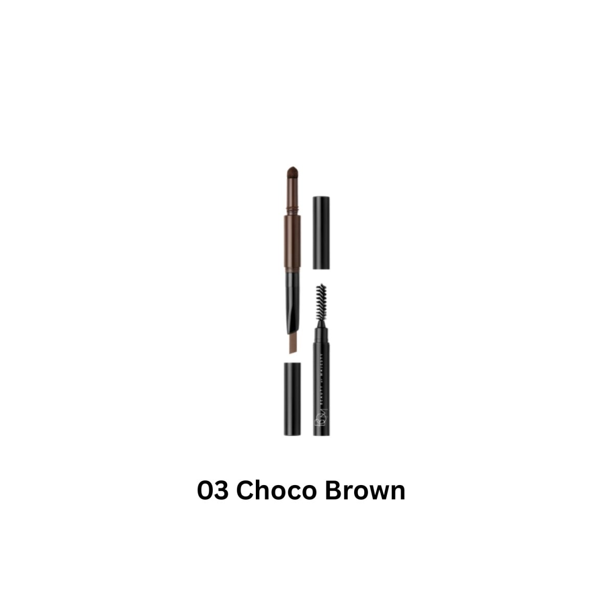 B.O.M 3-in-1 Triple Edge Eyebrow pencil with multiple tips for shaping and defining eyebrows, close-up shot of the tool.