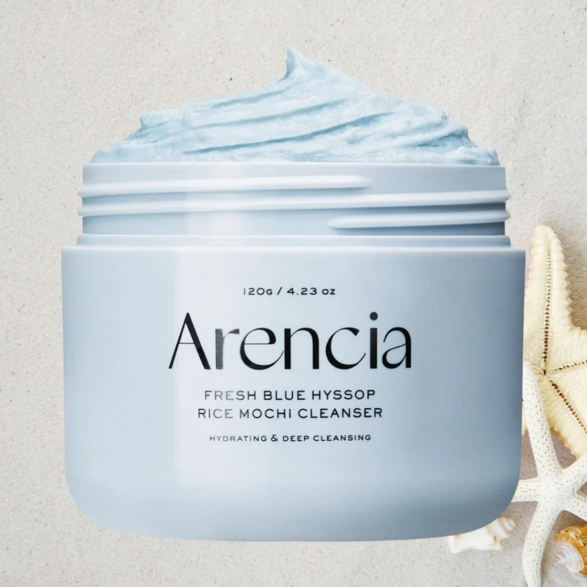 Arencia Fresh Blue Hyssop Rice Mochi Cleanser 120g - Shop now at Glowii Beauty