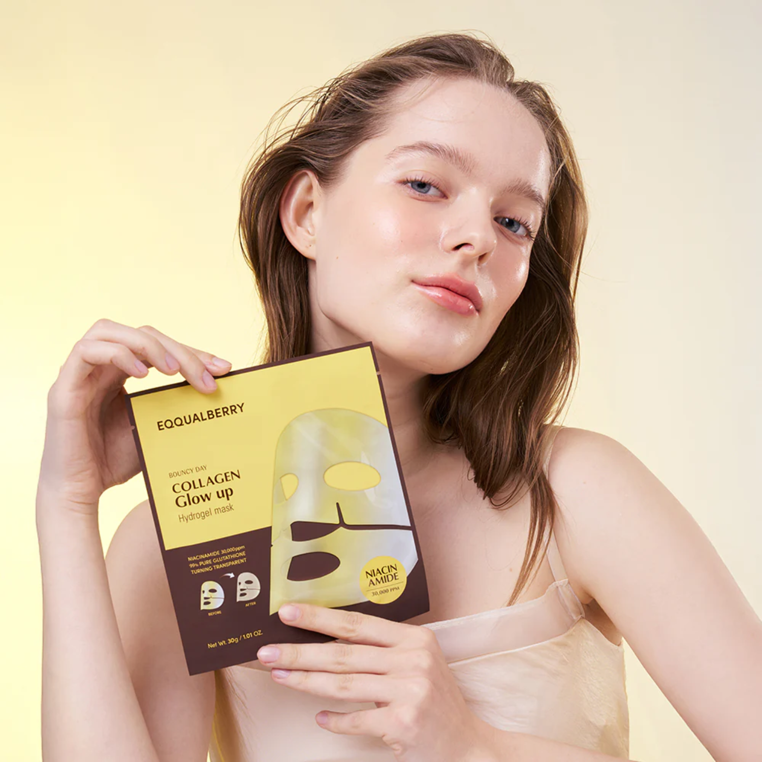 Eqqualberry [CHECK WITH WH] Collagen Glow Up Hydrogel Mask 10pc - Shop K-Beauty in Australia