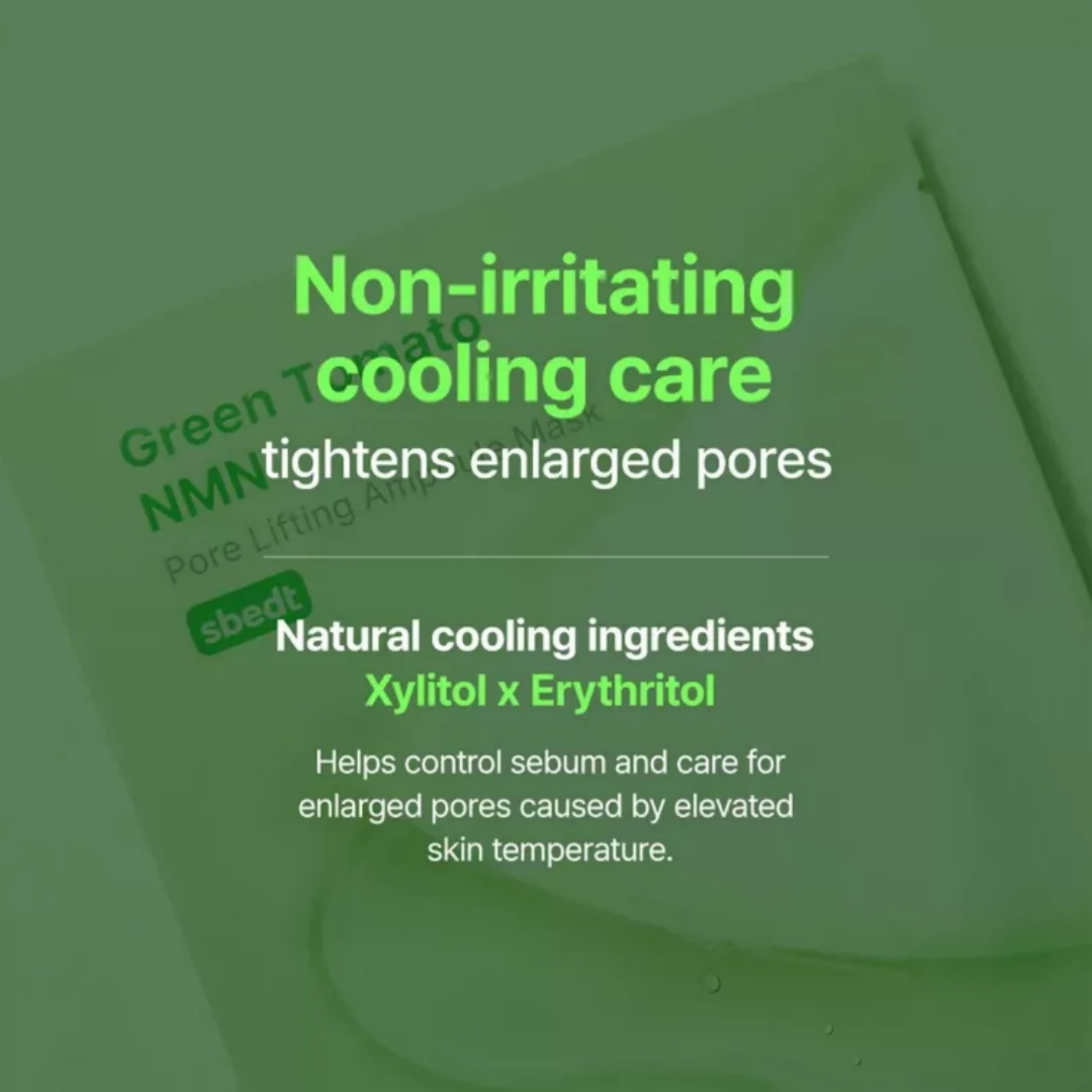 Sungboon Editor Green Tomato NMN Pore Lifting Ampoule Mask Box 10pcs - Shop K-Beauty in Australia