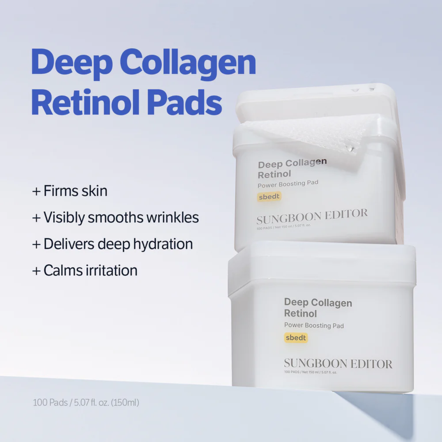 Sungboon Editor Deep Collagen Retinol Power Boosting Pad 150ml - Shop K-Beauty in Australia