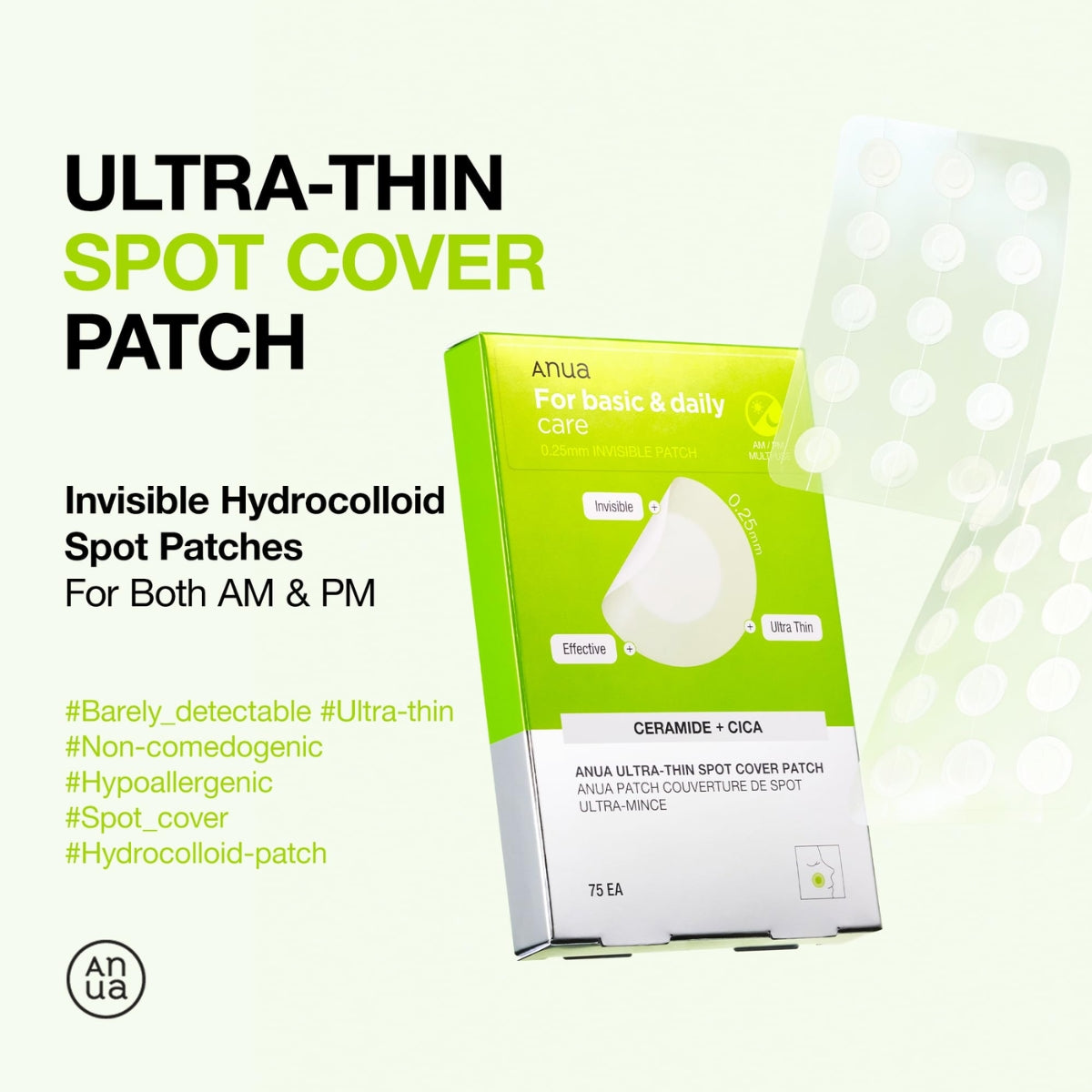 Anua Ultra Thin Spot Cover Patch 75Ea - Shop K-Beauty in Australia