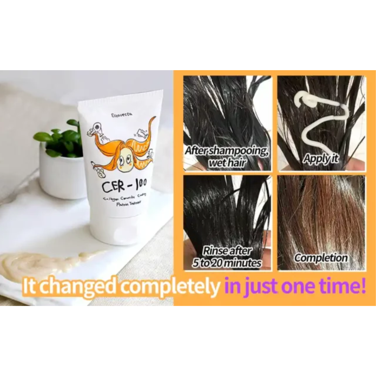 ELIZAVECCA Milky Piggy Collagen Ceramide Coating Protein Treatment 100ml  - Glowii Beauty