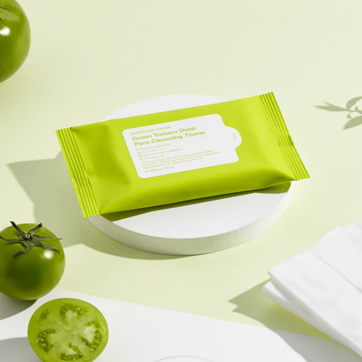 Green Tomato Deep Pore Cleansing Tissue 10Pieces