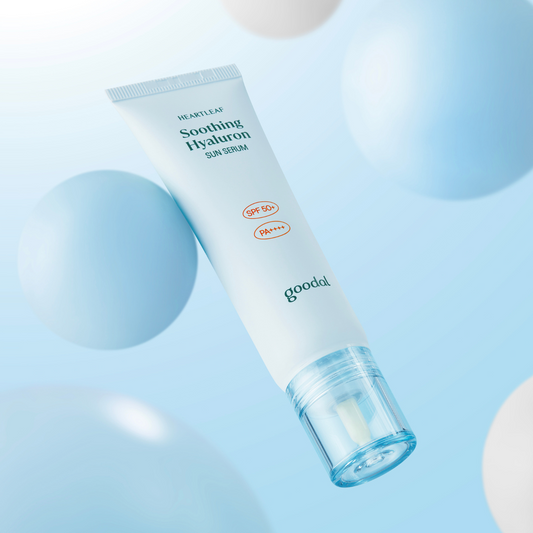 Goodal Heartleaf Soothing Hyaluron Sun Serum SPF 50+ PA++++ 50ml - Shop now at Glowii Beauty