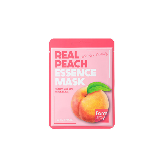 Farmstay Real Peach Essence Mask 1pc  - Glowii Beauty