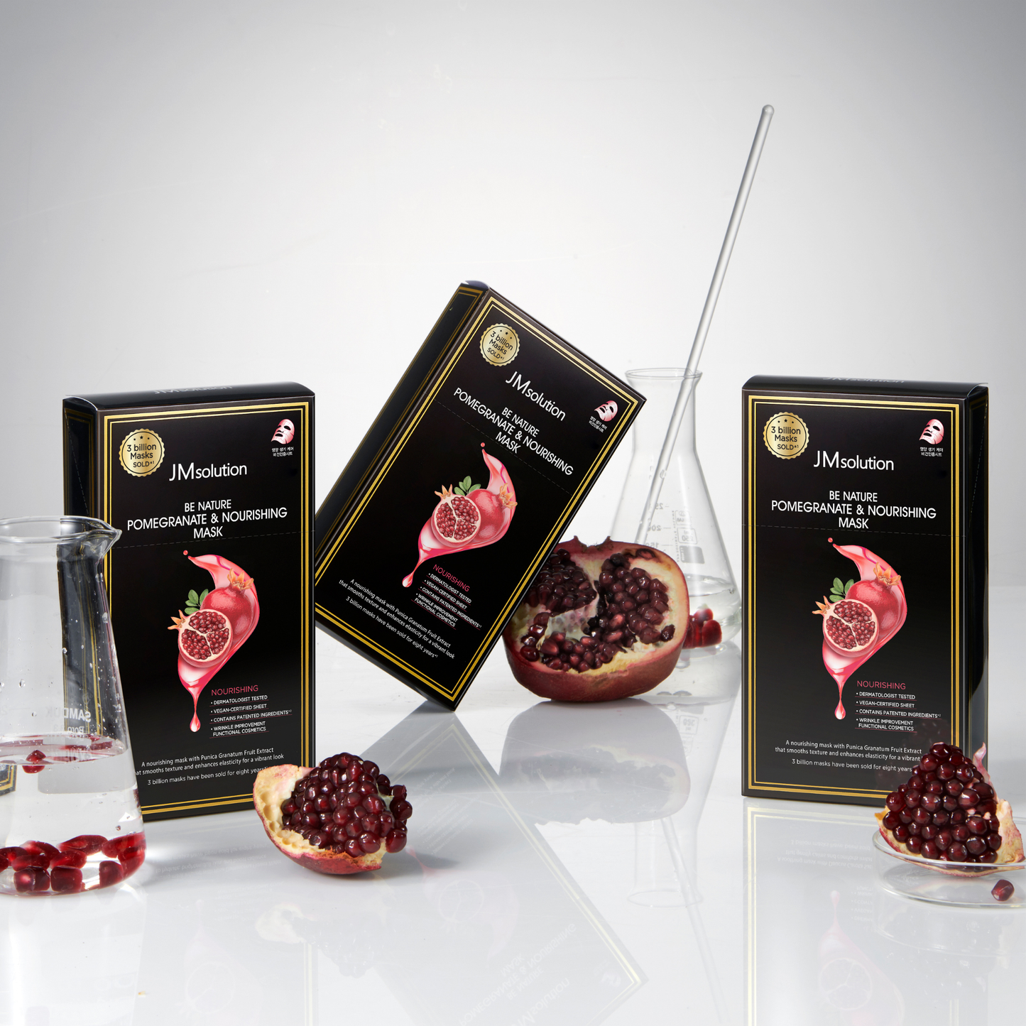JMsolution Be Nature Pomegranate & Nourishing Mask Box [10pcs] - Shop K-Beauty in Australia
