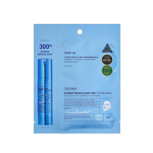 VT Cosmetics Hydrop Reedle Shot 300Hl 2-Step Mask  1Pc - Shop at Glowii Beauty