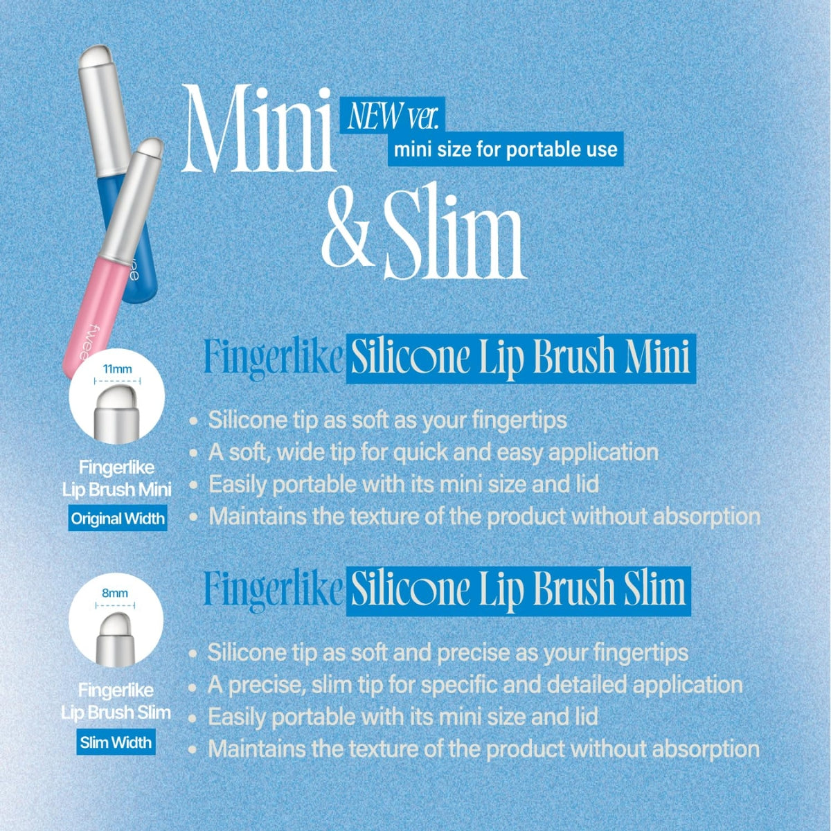 Fwee Fingerlike Silicone Lip Brush Mini 13G - Shop at Glowii Beauty