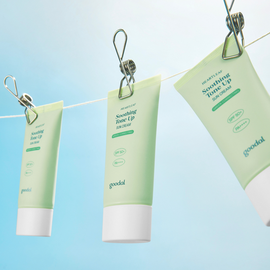 Goodal Heartleaf Soothing Green Tone Up Sun Cream SPF 50+ PA++++ 50Ml - Shop now at Glowii Beauty
