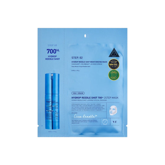 VT Cosmetics Hydrop Reedle Shot 700Hl 2-Step Mask  1Pc - Shop at Glowii Beauty