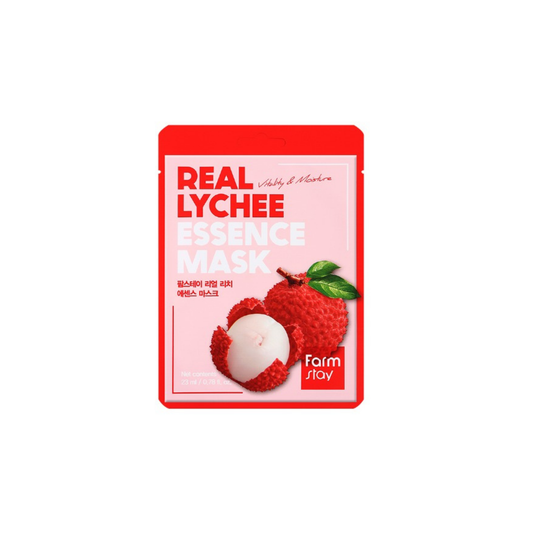 Farmstay Real Lychee Essence Mask 1pc  - Glowii Beauty