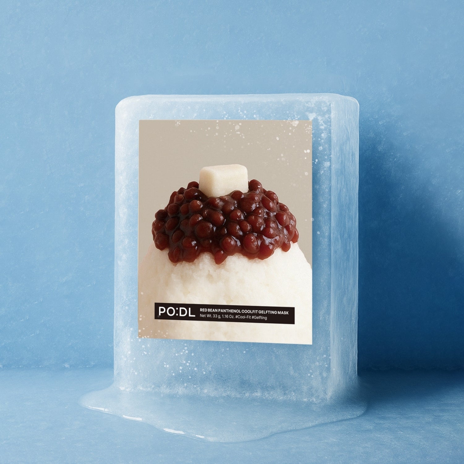 PO:DL Red Bean Panthenol Coolfit Gelfting Mask [1pc] - Shop K-Beauty in Australia