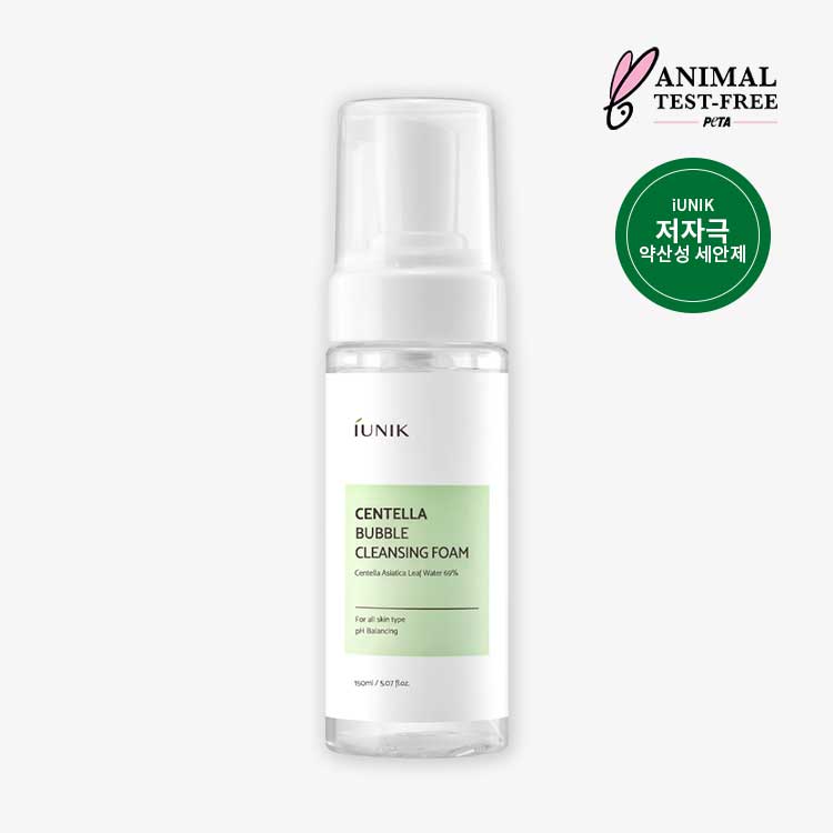 iUNIK Centella Bubble Cleansing Foam 150ml - Shop at Glowii Beauty