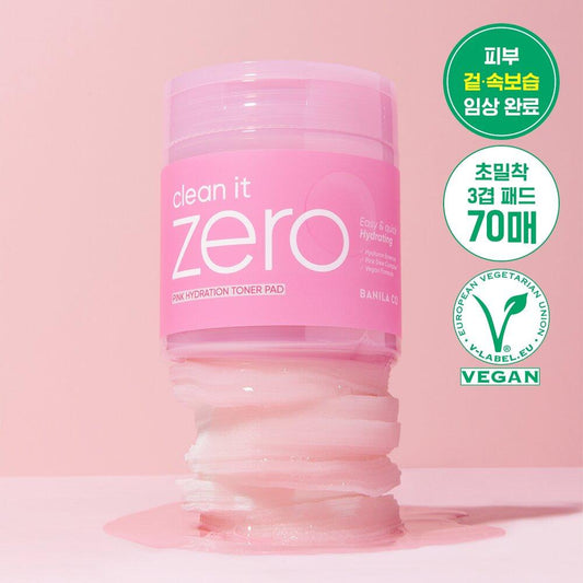 Banila Co Clean It Zero Pink Hydration Toner Pad 235ml  - Glowii Beauty