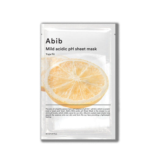 AbibMild Acidic pH Sheet Mask Yuja Fit 1pc - Shop now at Glowii Beauty