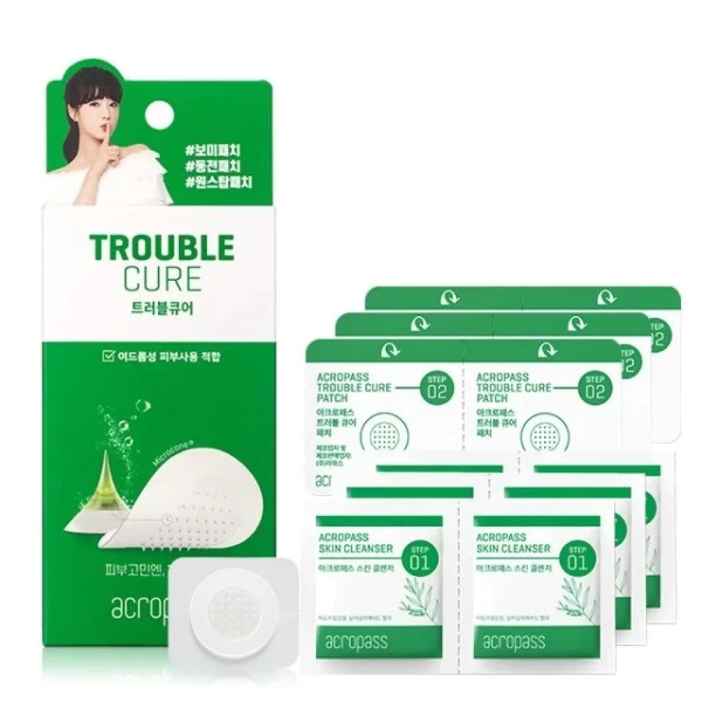 AcroPass Trouble Cure (skin cleanser 6ea+trouble cure 6 patches)  - Glowii Beauty